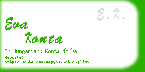 eva konta business card